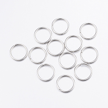 Honeyhandy 304 Stainless Steel Open Jump Rings, Stainless Steel Color, 13x1.5mm, Inner Diameter: 10mm, about 119pcs/50g