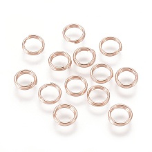 Honeyhandy 304 Stainless Steel Split Rings, Double Loops Jump Rings, Rose Gold, 5x1mm, Inner Diameter: 3.8mm, Single Wire: 0.5mm