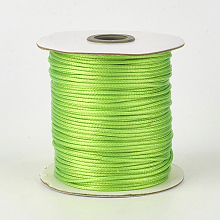 Honeyhandy Eco-Friendly Korean Waxed Polyester Cord, Lawn Green, 1mm, about 185yards/roll(555 feet/roll)(169.16m/roll)