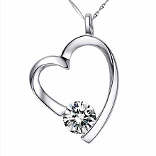 Honeyhandy Heart Real Platinum Plated Brass Cubic Zirconia Pendants, 21.5x17x4mm, Hole: 2x3.5mm