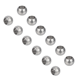 Unicraftale 304 Stainless Steel Beads, Rondelle, Stainless Steel Color, 5x3mm, Hole: 3mm, 200pcs/box