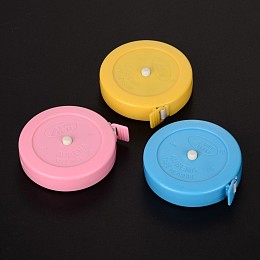 Honeyhandy Tape Measures, Body Measuring Tape, for Sewing Tailor Fabric Measurements, with Plastic, Mixed Color, 5.3x1.6cm, about 150cm/roll