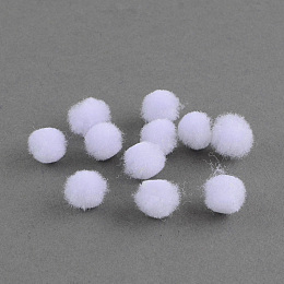 Honeyhandy DIY Doll Craft Pom Pom Yarn Pom Pom Balls, White, 10mm, about 2000pcs/bag