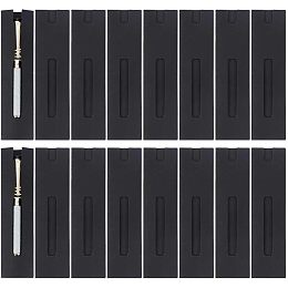 NBEADS 50 Pcs Black Window Pen Sleeves, Window Pen Holder Fountain Pen Holder Stati1ry Packaging Packaging Holder with Display Window for School Office Supplies, 6.1x1.57inch