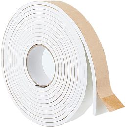 BENECREAT 5m White Foam Seal Strips Tape, 40mmx6mm High Density Closed Cell Foam Weather Stripping for Furniture, Cars, Speakers, Sports Equipment