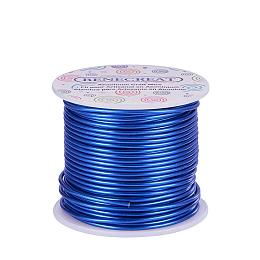 BENECREAT 12 Gauge Aluminum Wire Length 100FT Anodized Jewelry Craft Making Beading Floral Colored Aluminum Craft Wire - Blue