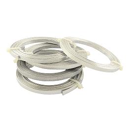 ARRICRAFT 10 Rolls 2m/roll 5mm Flat Aluminum Wire Craft Metal Wire for Jewelry DIY Craft Making, Silver