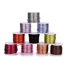 Honeyhandy (Defective Closeout Sale),Round Aluminum Wire, Bendable Metal Craft Wire, with Defective Spool,Mixed Color,1~3mm