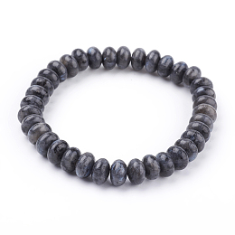 Honeyhandy Natural Labradorite Beads Stretch Bracelets, 2 inch(52mm)