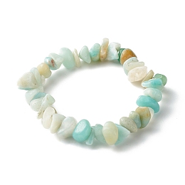 Honeyhandy Natural Amazonite Chip Bead Stretch Bracelets for Children, Inner Diameter: 1-7/8 inch(4.8~5.1cm)