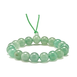 Honeyhandy Natural Green Aventurine Round Beads Stretch Bracelet, Calabash Mala Beads Bracelet for Women, Inner Diameter: 2-1/8 inch(5.4cm)