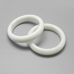 Honeyhandy Natural White Jade Bangles, 2-1/4 inch~2-1/2 inch(58~62mm)