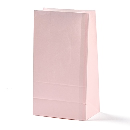 Honeyhandy Rectangle Kraft Paper Bags, None Handles, Gift Bags, Pink, 13x8x24cm