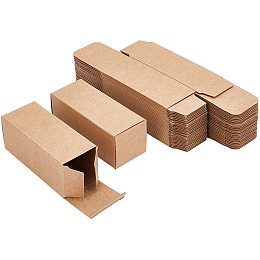 BENECREAT 45PCS Brown Kraft Paper Lipstick Box Essential Oil Wrapping Box for, Wedding, Birthday Party Favor, 9.1x3.7x3.6cm/3.58x1.45x1.41"