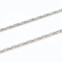 Honeyhandy 304 Stainless Steel Coreana Chains, Stainless Steel Color, 0.9x0.8mm