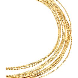 PH PandaHall 16.4 Feet Twist Copper Wire, 1mm Gold Wire Solid Jewelry Wire 18 Gauge Golden Tarnish Resistant Craft Wire for Necklace Bracelet Jewelry Beading Sculpting Craft Work Tree of Life Making