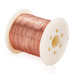 BENECREAT 0.5mm 100m Large Roll Jewelry Beading Wire Red Copper Bare Copper Wire for Beading Wrapping and Other Jewelry Craft Making