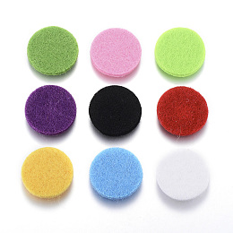 Honeyhandy Fibre Perfume Pads, Essential Oils Diffuser Locket Pads, Flat Round, Mixed Color, 22x3mm