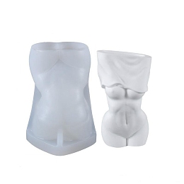 Honeyhandy DIY Naked Women Vase Making Silicone Molds, Resin Casting Molds, for UV Resin & Epoxy Resin 3D Sexy Lady Body Craft Making, White, 103x72x63mm, Inner Diameter: 31x49mm