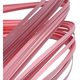 Pandahall Elite 1200 Strips Paper Quilling Strips, Pink Quilling Strip Set, 3mm Width 39cm Length