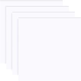 OLYCRAFT 4pcs 8 x 8 Inches Expanded PVC Sheet Opaque White 3mm Thick Square PVC Foam Board Waterproof for Displays Digital Screen Printing