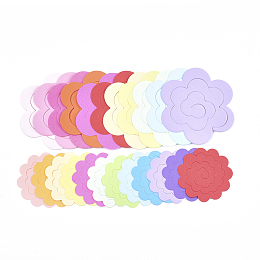 Honeyhandy DIY Flower Quilling Paper, DIY Origami Paper Hand Craft, Mixed Color, 52~75x52~69mm, 20pcs/bag