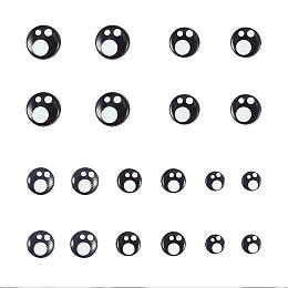 PandaHall Elite 100pcs 5 Size Resin Safety Eyes Craft Eyes Black Stuffed Toy Eyes with 100 Pieces Washers for Doll, Puppet, Plush Animal Making(8mm/ 10mm/ 12mm/ 14mm/ 16mm)