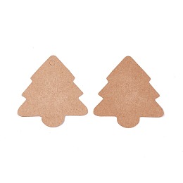 Honeyhandy Kraft Paper Price Tags, Christmas Tree, BurlyWood, 5.6x5.4x0.04cm, Hole: 0.4cm