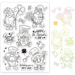 GLOBLELAND Gnome Silicone Clear Stamps Elf Transparent Stamp for Christmas Birthday Valentine's Day Cards Making DIY Scrapbooking Photo Album Decoration Paper Craft