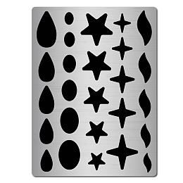 GORGECRAFT Metal Jewelry Stencils Stainless Steel Shape Earring Teardrops Cutouts Stencil Lapidary Cabochons Template Tear Drop Star Stencils for Teardrop Jewelry Making DIY Earrings Crafts Bracelets