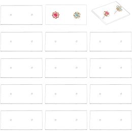 PandaHall Elite 20pcs Earring Display Cards Rectangle Acrylic Earrings Holder Clear Stud Earring Display Board Jewelry Display Organizer for Earring Display Photo Taking, 2.3x1.1"