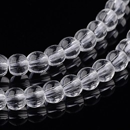 Honeyhandy Round Glass Bead Strands, Clear, 3mm, Hole: 1mm, about 99pcs/strand, 11.8 inch