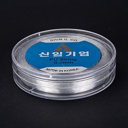 Honeyhandy Korean Round Crystal Elastic Stretch Thread, for Bracelets Gemstone Jewelry Making Beading Craft, Clear, 0.5mm, about 109.36~120.29 yards(100~110m)/roll