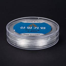 Honeyhandy Korean Round Crystal Elastic Stretch Thread, for Bracelets Gemstone Jewelry Making Beading Craft, Clear, 0.8mm, about 45.93~47.02 yards(42~43m)/roll