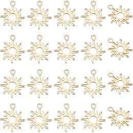 SUPERFINDINGS 20Pcs Brass Charms Sun Brass Charms 15x13mm Golden Charm Pendants for Bracelet Necklace Earrings Jewelry Making Hole: 1.5mm