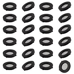 AHANDMAKER 60 Pcs Hose Washers with Screen, 304 Stainless Steel Rubber Hose Filter Washers, Water Hose Screen Filter, for 3/4 Inch Garden Hose, Washing Machine and Shower Head, Flat Round