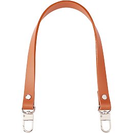 WADORN Cowhide Handbag Handles, 21.2 Inch Genuine Leather Shoulder Bag Strap Leather Purse Handles Tote Bag Strap Replacement with Swivel Clasps for DIY Bag Purse Making Accessories, Brown