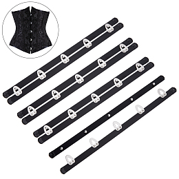 BENECREAT 201 Stainless Steel Corset Busk, 5-Hook & Eye Closure for Corset, Bustier, Waist Trainer, Electrophoresis Black, 270x25.5x6.5mm