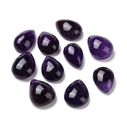 Natural Amethyst Ccbochons, Teardrop, 29~32.5x19.5~25x11~14mm