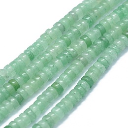 Honeyhandy Natural Green Aventurine Beads Strands, Flat Round/Disc, 3.8~4.2x2~4.5mm, Hole: 0.8~1mm, about 152~180pcs/strand, 15.1~15.5 inch(38.5~39.5cm)