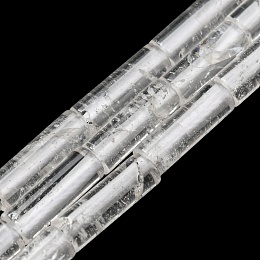 Natural Quartz Crystal Beads Strands, Column, 12.5~14x4~4.5mm, Hole: 1mm, about 28~29pcs/strand, 15.35~15.55 inch(39~39.5cm)