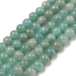 Honeyhandy Natural Amazonite Beads Strands, Round, Grade AB, 4mm, Hole: 0.8mm, about 88pcs/strand, 14.96 inch(38cm)