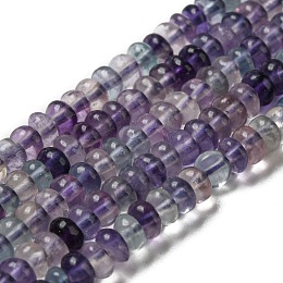 Honeyhandy Natural Fluorite Beads Strands, Disc, 4x1.5~2mm, Hole: 0.5mm, about 96pcs/strand, 15.55''(39.5cm)