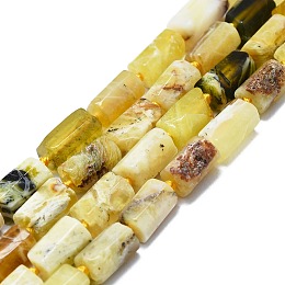 Natural Yellow Opal Beads Strands, Faceted, Column, 10~11x6~7x6~7mm, Hole: 1mm, about 33pcs/strand, 16.73 inch(42.5cm)