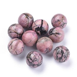 Honeyhandy Natural Rhodonite Beads, Gemstone Sphere, No Hole/Undrilled, Round, 17.5~18mm