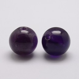 Honeyhandy Natural Amethyst Beads, Round, 20mm, Hole: 3~4mm