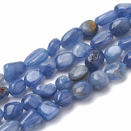 Honeyhandy Natural Kyanite/Cyanite/Disthene Beads Strands, Tumbled Stone, Nuggets, 6~11x5~7x3~5mm, Hole: 1mm, about 51pcs/strand, 15.7 inch