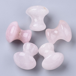 ARRICRAFT Mushroom Shape Natural Rose Quartz Massager, Massage Tools, Guasha Scraping Stone, 36~41.5x27~38mm