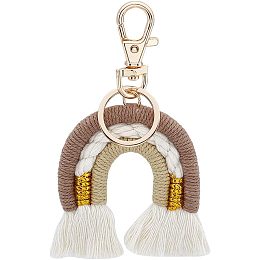 WADORN 10 Colors Leather Keychain Tassels, Colorful Leather Tassel Pendants Faux Leather Handbag Car Tassel Charms Decoration with