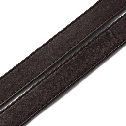 GORGECRAFT Flat PU Imitation Leather Cord, for Bag Decor, Coconut Brown, 20x2~2.5mm